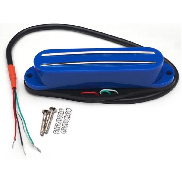 White Alnico 5 Hot Rail Humbucker Single-Coil-Sized Pickup 9-10K Humbucker for ST Single Size Pickup Electric Guitar