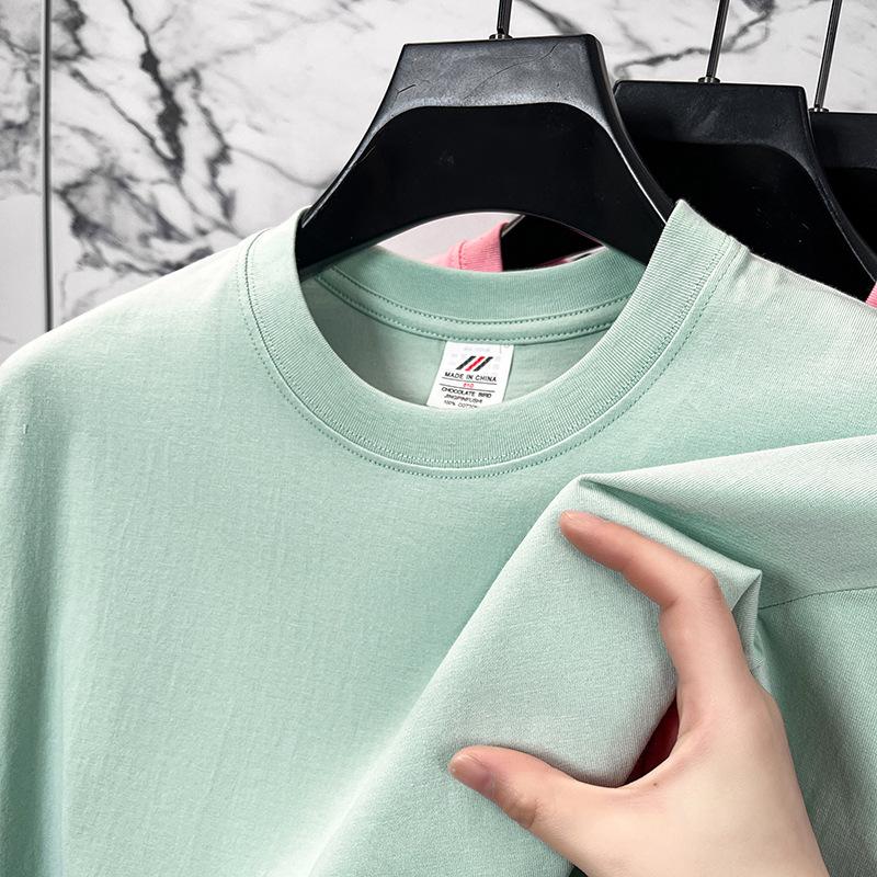 Summer High-end Brand Men's Short Sleeve Round Neck Fashionable Style Half Sleeved Top Breathable T-shirt