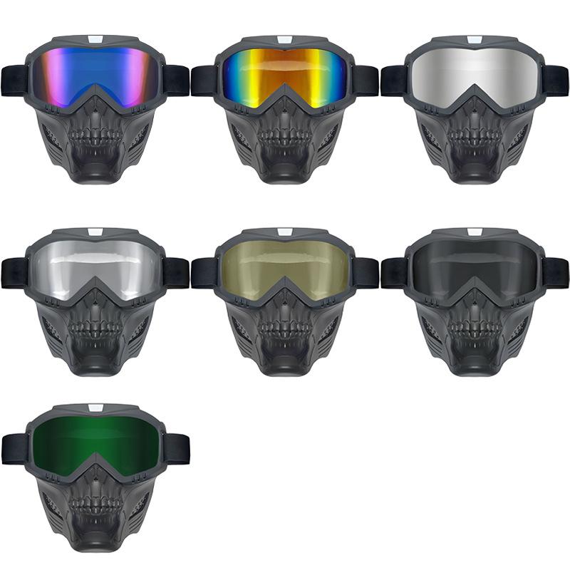 Retro Harley Windproof Motorcycle Goggles: Off-Road Riding One-Piece Mask Glasses