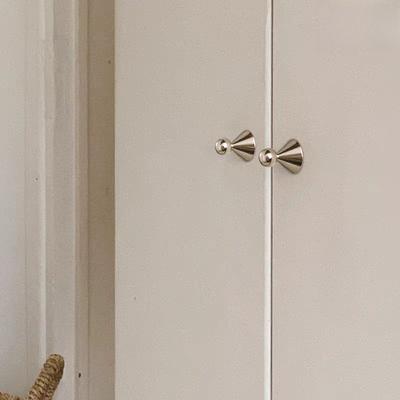 French Style, Zinc Alloy, Wardrobe Door Handle, Modern Simplicity, Chrome Plated, Glossy Silver, Drawer Handle, Single Hole, Solid Cabinet Handle