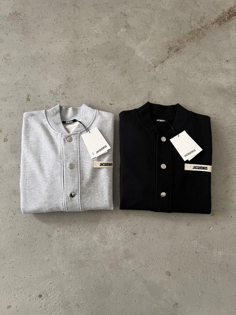 Męski modny kardigan-bluza Jacquemus z czystej bawełny frotte z haftowanym logo