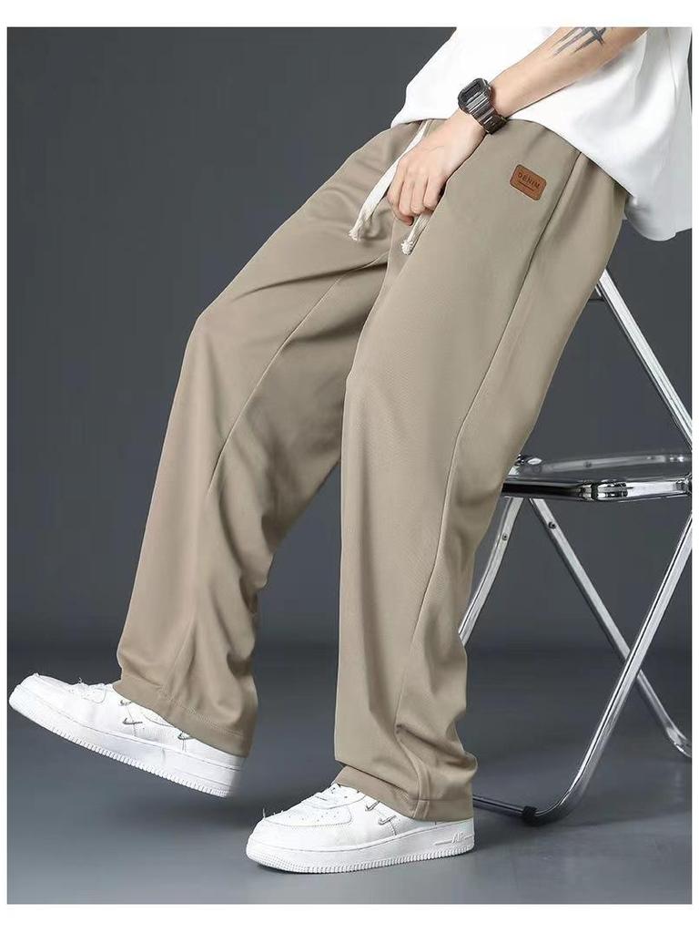 Herren Trendige Locker Geschnittene Weitbeinige Sportliche Freizeit-Hose für Frühling und Herbst