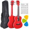 V-Tone Uk23 Rd Ukulele Concert Acoustic 23" Red + Gig Bag