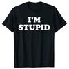Funny Im With Stupid Funny Matching Couples Sarcastic Tshirts Men Fashion Casual Tshirt 100 Cotton Loose Oversized T Shirt