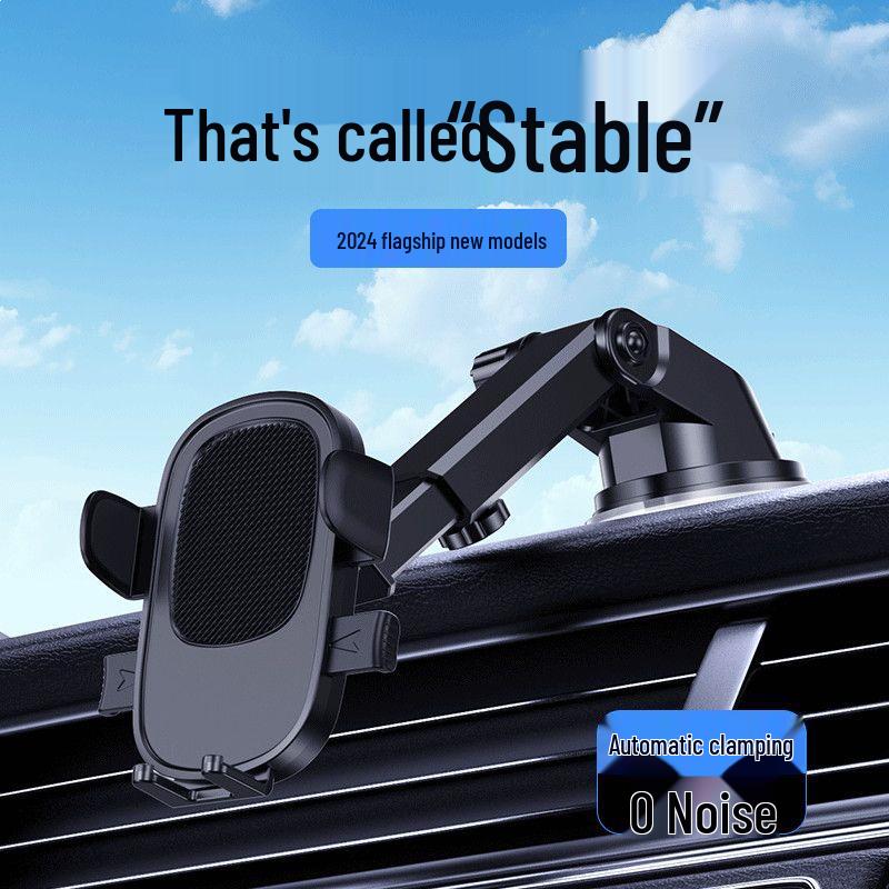 

Car Phone Holder with Navigation: Suction Cup Design for Console, Dashboard, or Windshield.