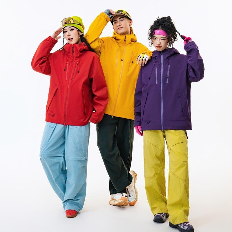 Outdoor Hiking Suit Couple's Three-in-one Jacket Men's Mountain Jacket Waterproof and Windproof Men's and Women's Tide Casual Jacket