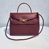 Cross-border explosion Andiamo leather handbag 2025 new old money style high-end women's cowhide tote bag