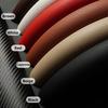 SEAMETAL 3Pcs Universal Car Steering Wheel Cover Premium Leather Ultra-Slim Fit Non-slip Flexible Collocation Protection Cover