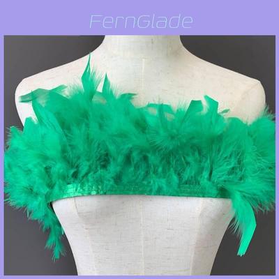 Buntes truthahnfederbesatz für Kostümdekoration Bühnenauftritt DIY Modeaccessoires