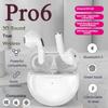 Originál 1:1 Pro 6 TWS Bezdrátová Bluetooth sluchátka s mikrofonem Handsfree sluchátka pro telefon Sportovní sluchátka Hudební sluchátka