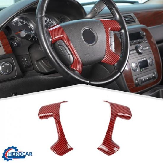 Red Carbon Fiber Steering Wheel Cover For Suburban Tahoe Avalanche SIERRA 07-13