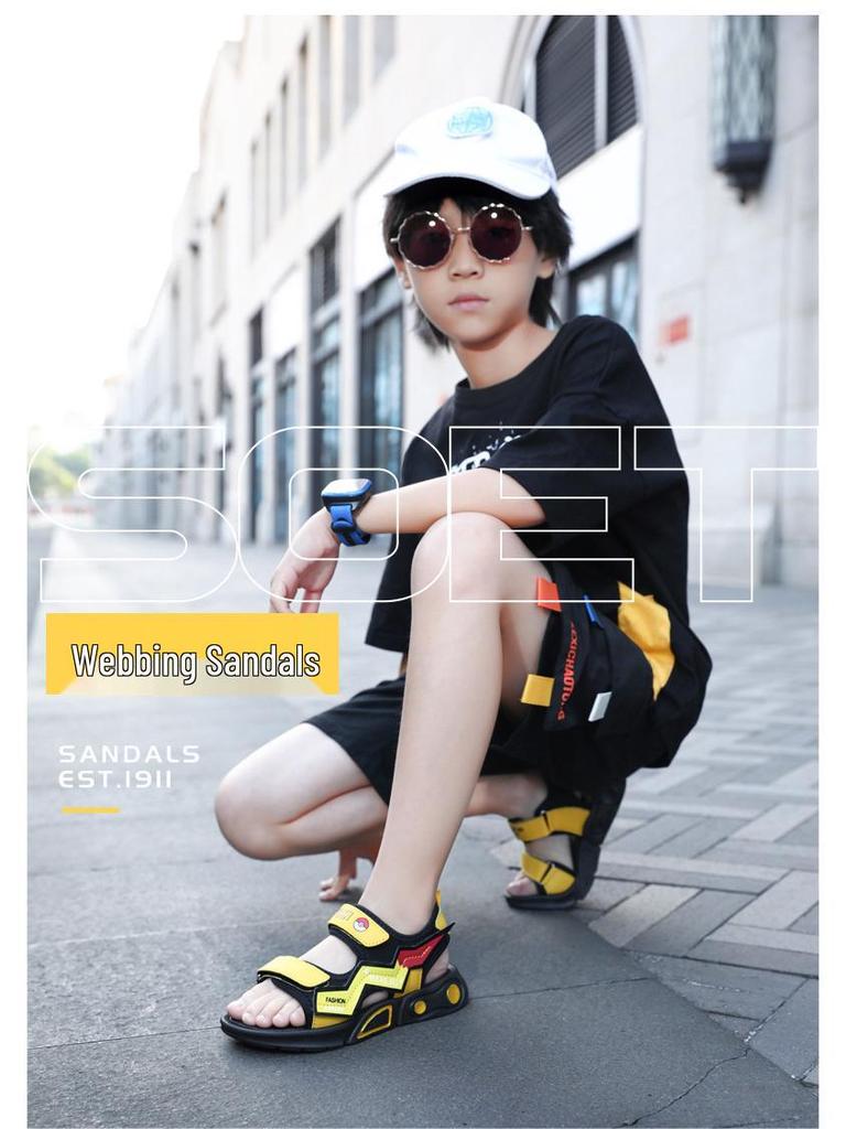 Sommer 2025 Jungen rutschfeste Sportsandalen: Weiche Sohle, Leichte Strand-Flip-Flops für Kinder