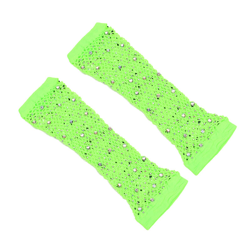 

Вечеринка Сетчатые Рукава Женские Прозрачные Перчатки Эластичные Манжеты Танцевальная Сетка Ретро Клуб Сексуальные Бриллиантовые Длинные Рукава Блестящие Перчатки One Size зелёный