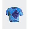 Adidas Argyle Fluffy Tee   Blue Green  Il2444