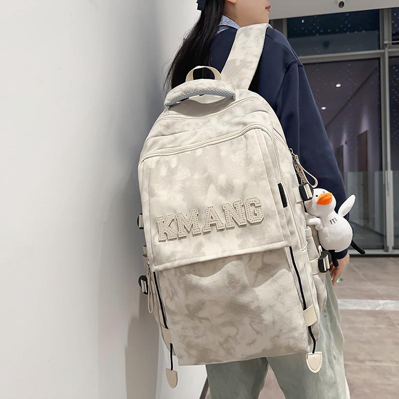 Middle School Student Schoolbag Men's Letter Backpack Women's Large Capacity Backpack