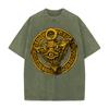 Graphic T-shirt Anime Washed Oversized T Shirt Men's Clothing Summer Pure Cotton Tees Tops