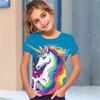 Îmbrăcăminte pentru copii Topuri unicorn Copii 2025 Haine pentru fete Moda pentru fete Tricou pentru copii Haine cu mânecă scurtă