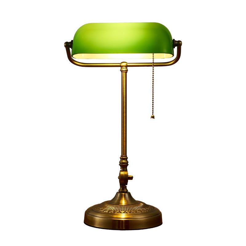 American Style All-Copper Desk Lamp - Antique Classic for Bedroom and Study