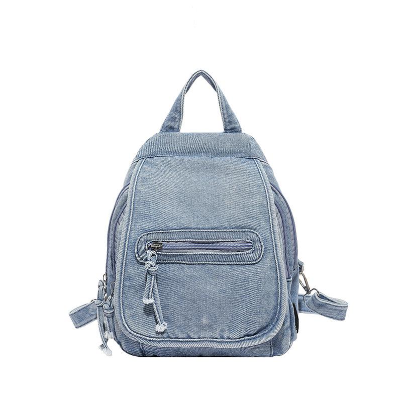 Women's Travel Lightweight Backpack Denim Student Schoolbag