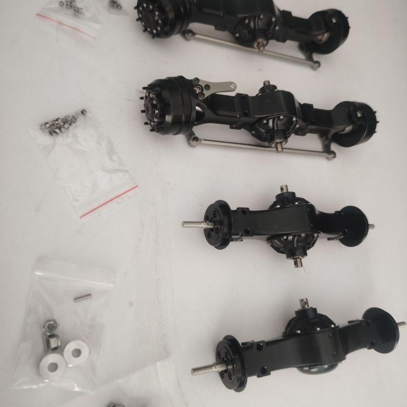 Full Metal 8X8 Axle Front Rear Through Axles for 1/14 Tamiya RC Truck SCANIA 770S VOLVO Mercedes-Benz ACTROS 3363 MAN Car Parts