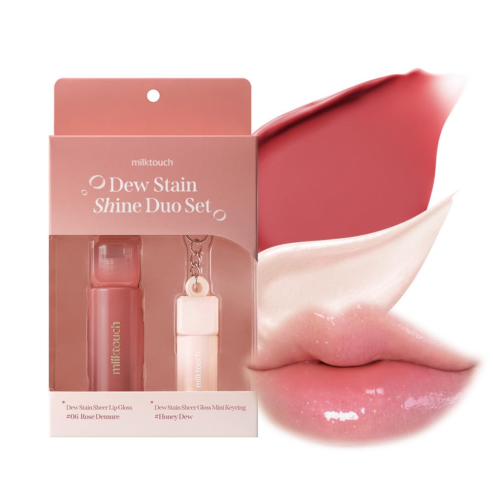 Milk Touch Dew Stain Shine Duo Set 04 (Rose Demure x Honey Dew)