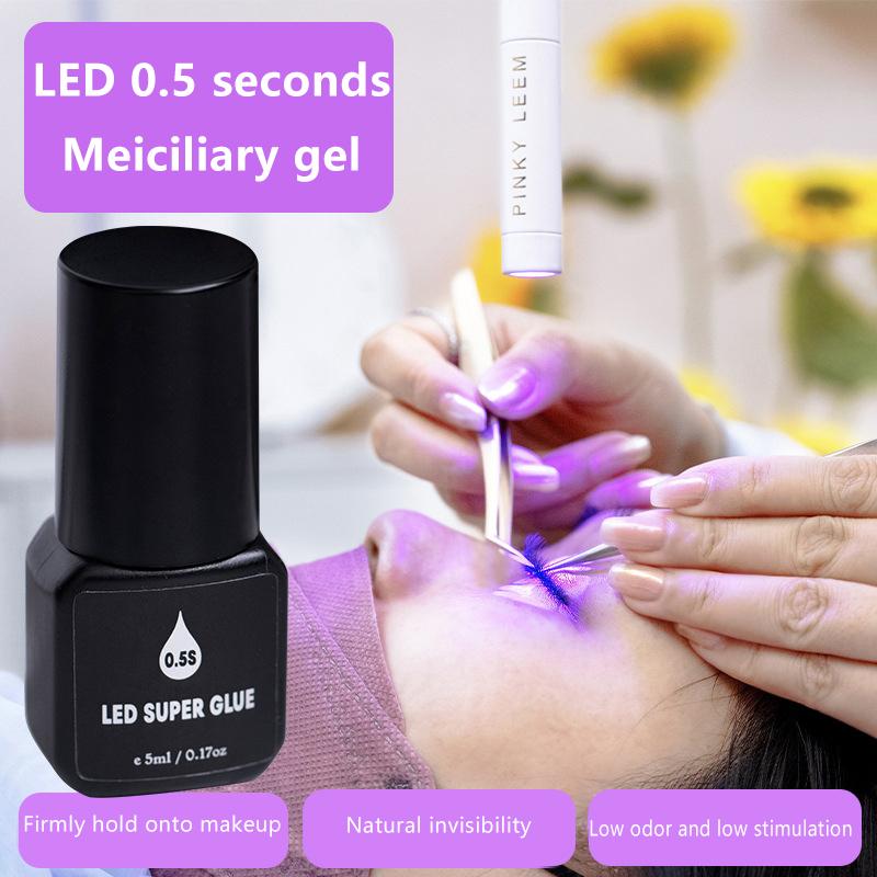 5Ml Uv Glue Adhesive For Eyelash Extensions Fast Drying Strong False Eye Lash Extension Glue Long Lasting Uv Eyelash Glue