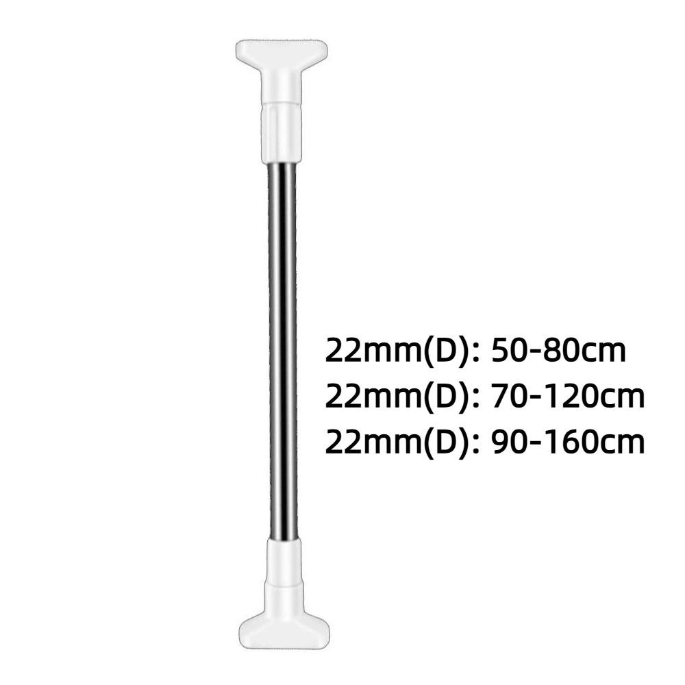 Steel Telescopic Rod Punch-Free Clothes Rail Hanger Durable Shower Curtain Rod  Household