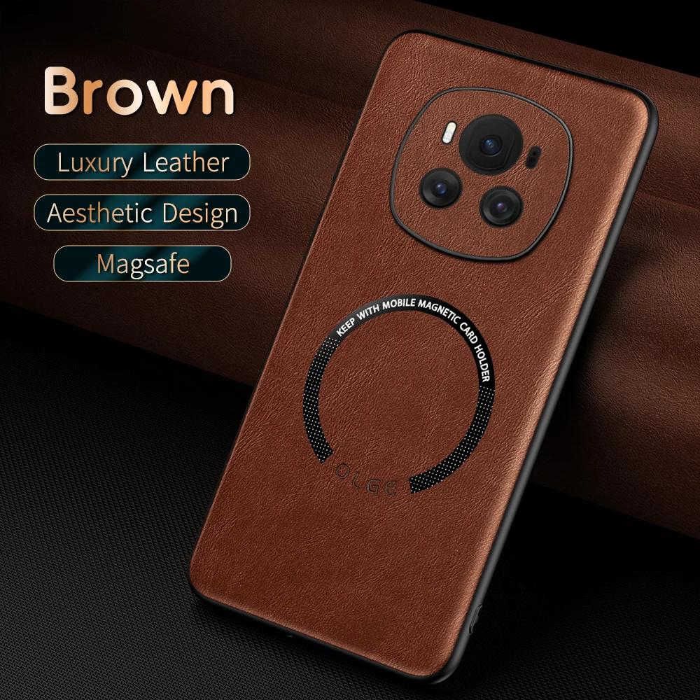 For Honor Magic 7 7 Pro 6 6 Pro Fine Hole Sheepskin Magnetic TPU Soft Edge Anti-Drop Anti Fingerprint Phone Case