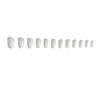 Solid Milky White Mid-length Fake Nails Lightweight and Easy to Stick Fake Nail for Fingernail DIY Decoration