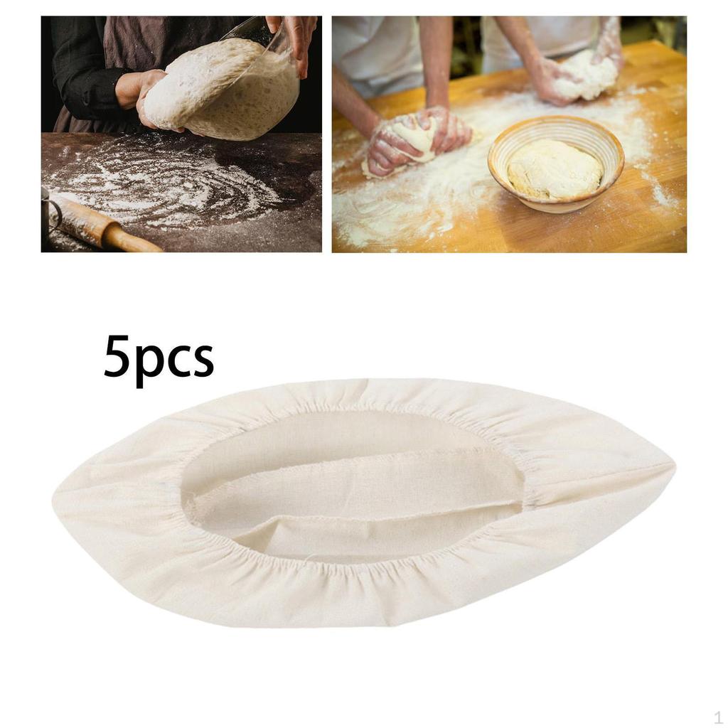 5 kusů Lněné vložky do ošatek na kynutí chleba Těsto Užitečné Bavlna Pohodlné