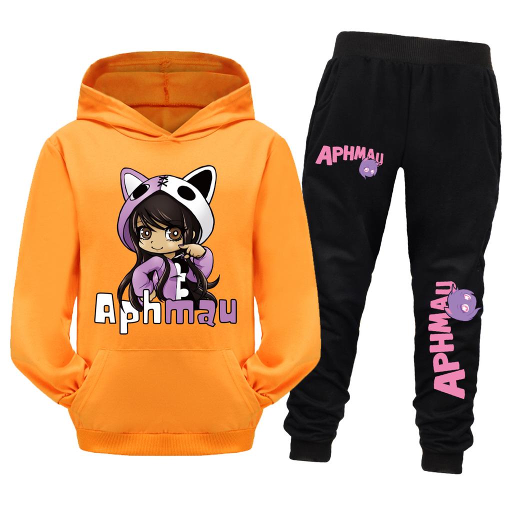 Aaron APHMAU Set Vestiti Gatto Bambini Felpe con Cappuccio Pantaloni da Jogging Tuta 2 Pezzi Set Abbigliamento Bambini Maschi Outfit Bambini Piccoli Femmine