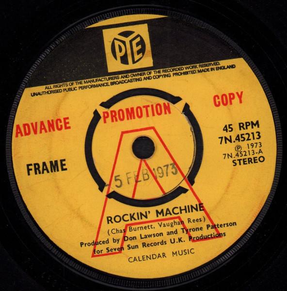 7inch Record FRAME - Rockin' Machine 7N45213 PYE RECORDS 1973 UK Rock Used