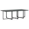 Garden Dining Set 13 pcs Black Steel