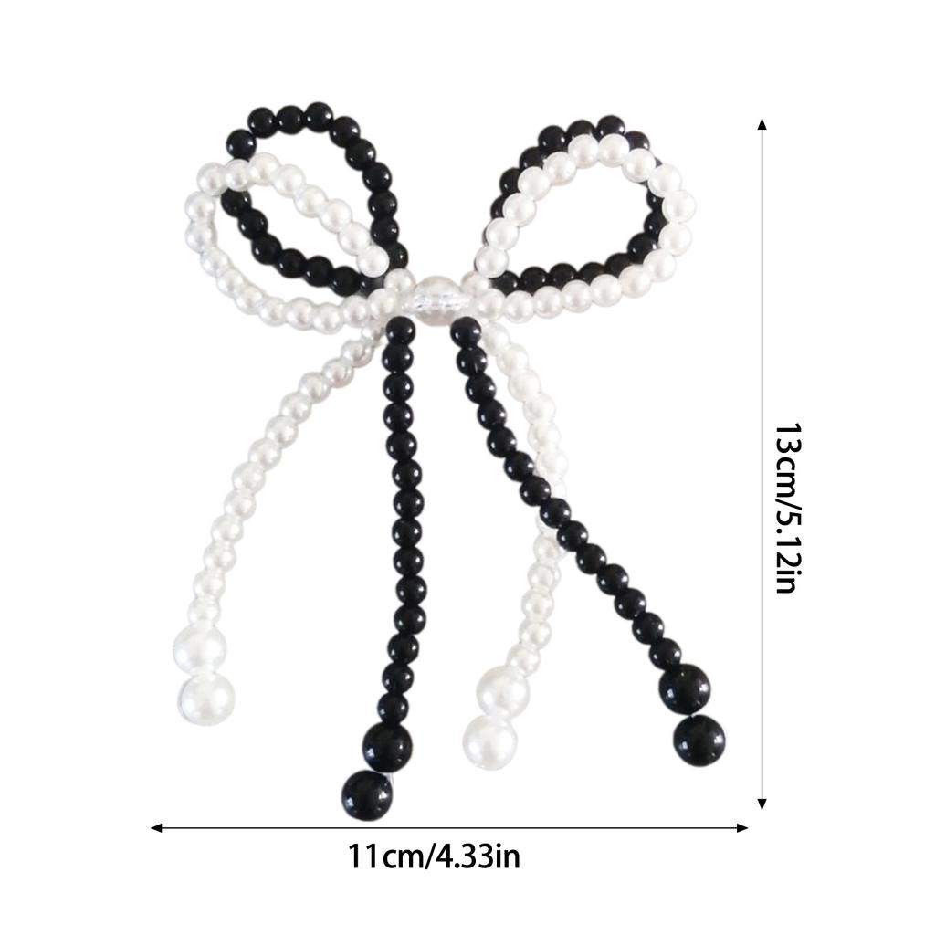 Elegant Pearl Bowknot Charm for Jewelry Making DIY Keychain Necklace Earrings Crafts Shoe Buckle Ornament Accessories
