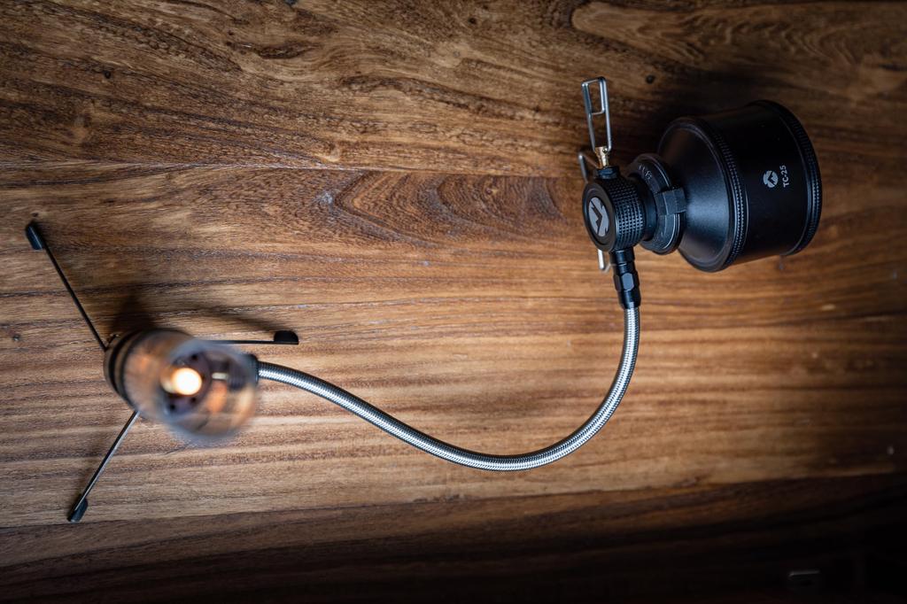 CAMPING MOON Camping Pocket Tank CB-Type Gas Lantern with Torch Burner, Outdoor Attachment, Black Gear BKTC-25