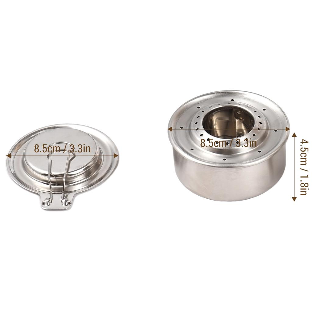 Alcohol Stove Stainless Steel Portable Alcohol Burner Stove with Fire Extinguishing Lid for Outdoor Camping