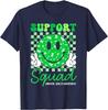 Support Squad Mental Health Matters Smile Face Green Ribbon Unisex T-Shirt