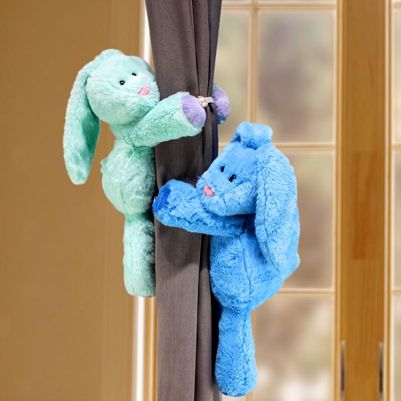 Cony Rabbit Plush Curtain Tieback Cartoon Doll Toy For Home Window Decoration