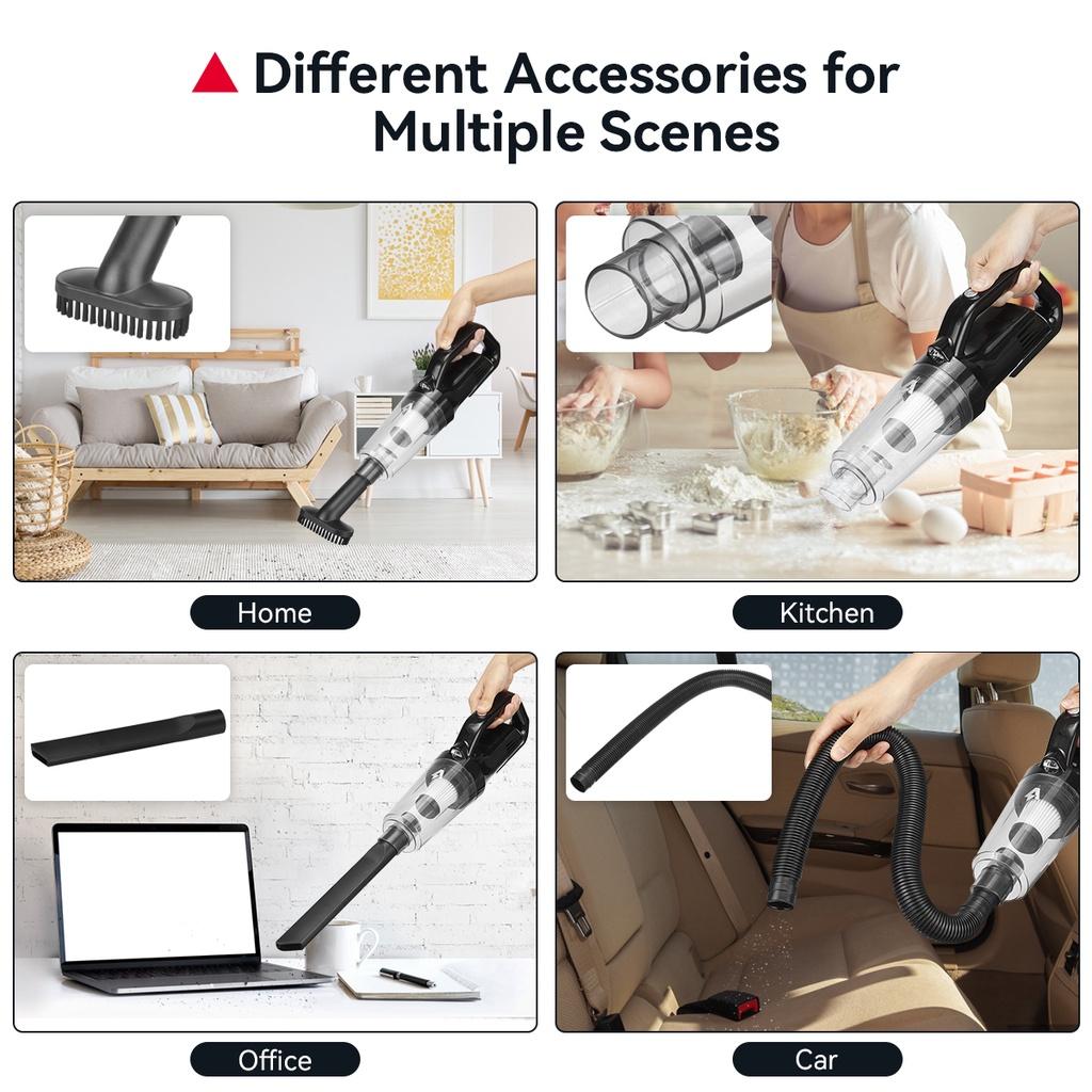 8000Pa 120W Wireless Handheld Vacuum Cleaner LED Dual-Charge Mode Wet Dry Cleaner for Home Office Cars