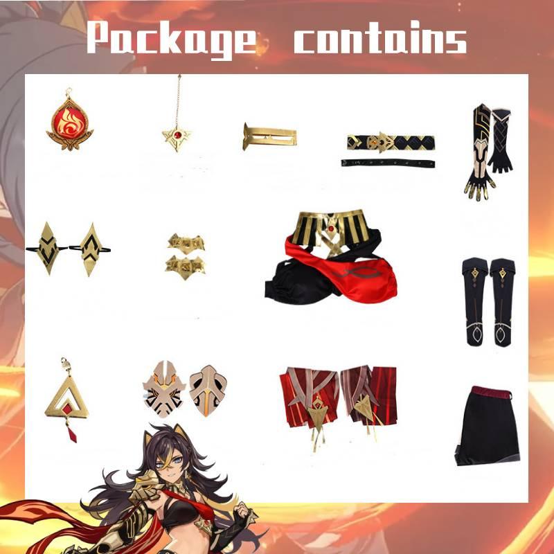 Impact Genshin Dehya Cosplay Costume Suit Game Anime Sexy Party Outfit Halloween