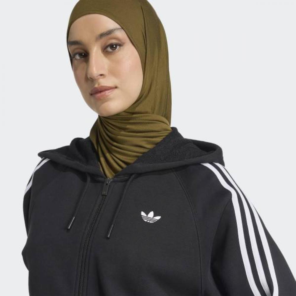 Adidas Adicolor 3 Stripes Short Zip Hoodie