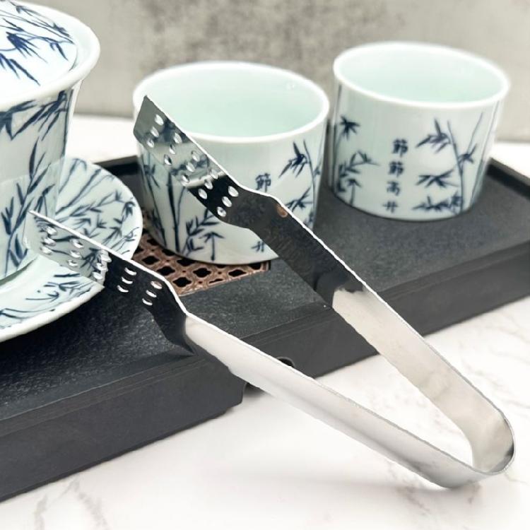 Multifunction Teas Press And Filter Tool Ergonomic Squeeze Mechanism Steel Teabag Tongs For Multiple Beverages Type