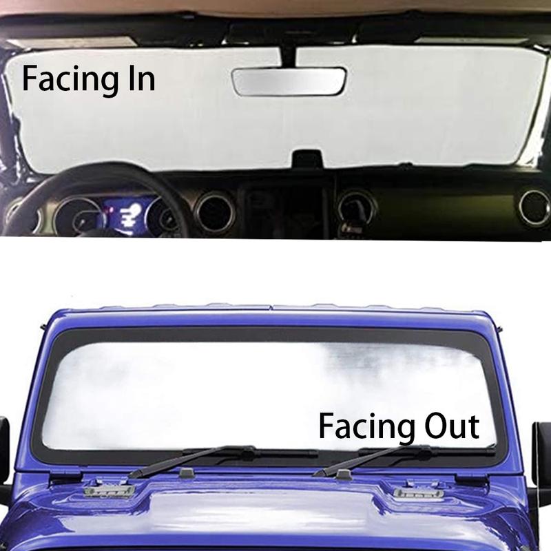 Car Front Window Sun Shade Windshield Sunshade Anti-UV Protection For Wrangler JL JLU JT 2018- For Wrangler JK 2007-2017