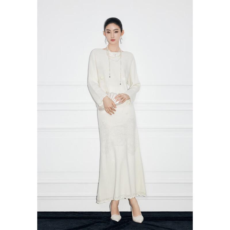 Mandy Zhang French Chic Wool Knit Jacquard Skirt