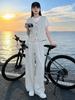 2026 Frühling-Sommer Damen Schlankheitsmode Ärmellose Weste & Weitbeinige Hose Dreiteiliges Set