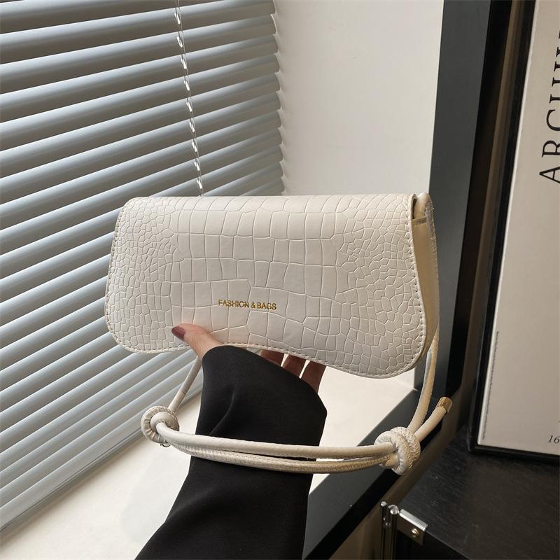 Summer Solid Color Commuter Shoulder Messenger Bag Hand Carry Women's Bag Niche Texture Underarm Bag