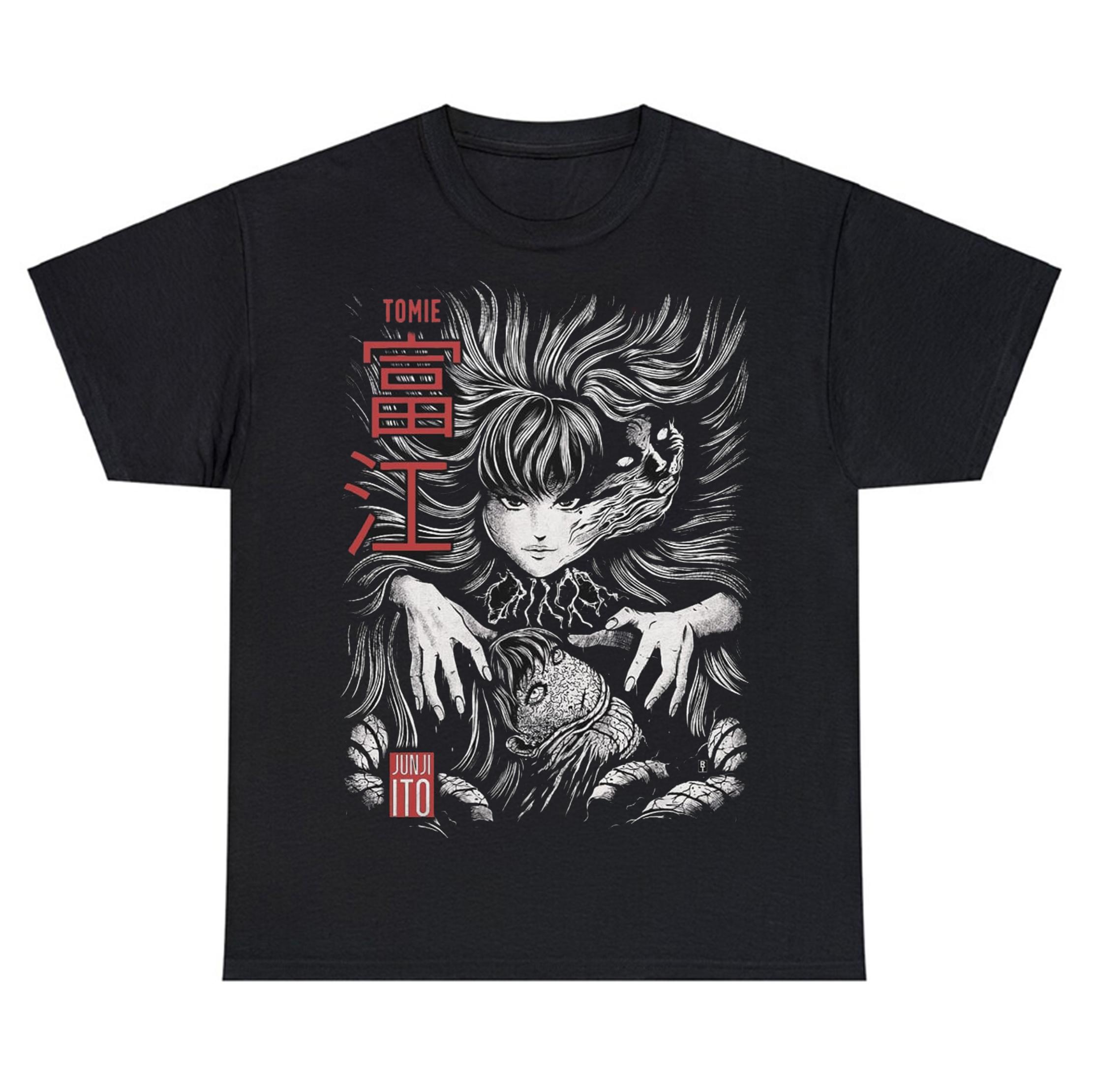 

Junji Ito T-Shirt Funny Printed Harajuku Hip Hop Amusing Daily Cotton Streetwear Men Women Leisure Vintage Versatile Unisex Tees 3XL