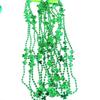 St. Patrick's Day Necklace Irish Clover Bead Chain Festival Party Jewelry Women's Lucky Green Pendant