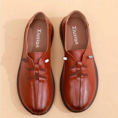 Płaskie sznurowane oksfordki damskie, buty ze skóry licowej, damskie designerskie mokasyny, damskie czarne wsuwane, damskie buty do jazdy, retro mokasyny