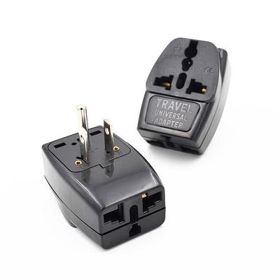 Adaptateur de prise électrique américaine Wds-5 universel monde vers Amérique du Nord Prise CA américaine 3 broches avec mise à la terre Connecteur d'alimentation Amérique